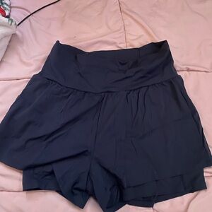 Women's Navy Flowy Shorts